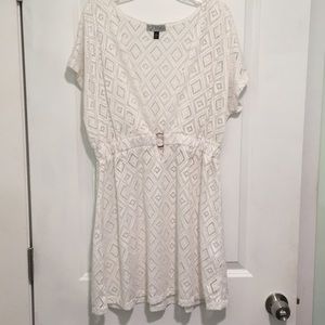 White lace swimsuit coverup